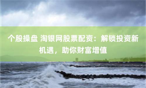 个股操盘 淘银网股票配资：解锁投资新机遇，助你财富增值